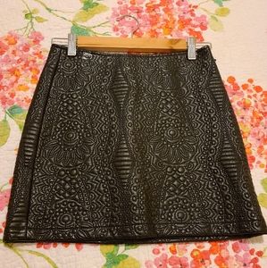 Black Faux Leather Mini Skirt